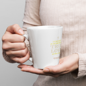 i caught a glimpse of true love latte mug