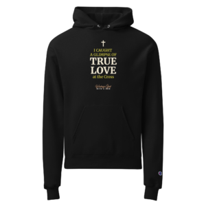 i caught a glimpse of true love unisex champion hoodie