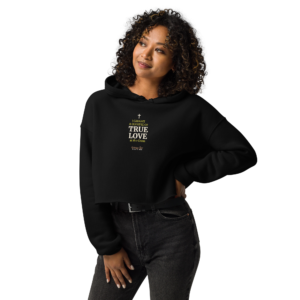 i caught a glimpse of true love crop hoodie