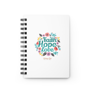 spiral bound journal faith hope and love